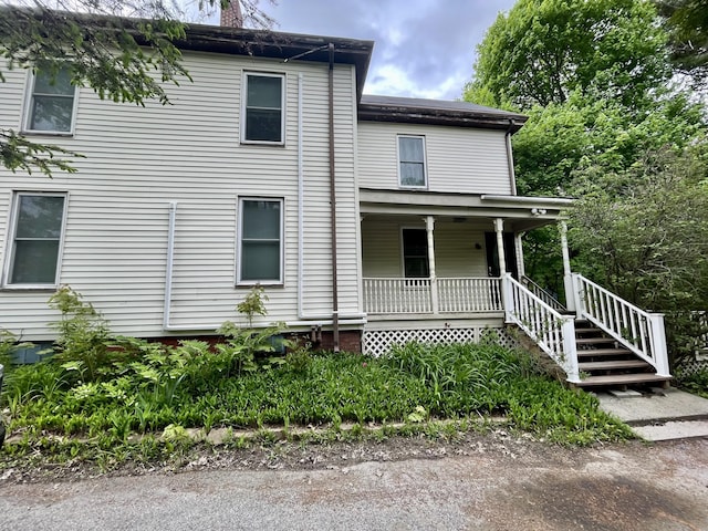 363 Broadway, Bangor, ME 04401 - view of front of property featuring covered porch and stairs