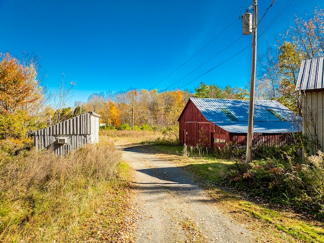 view of road