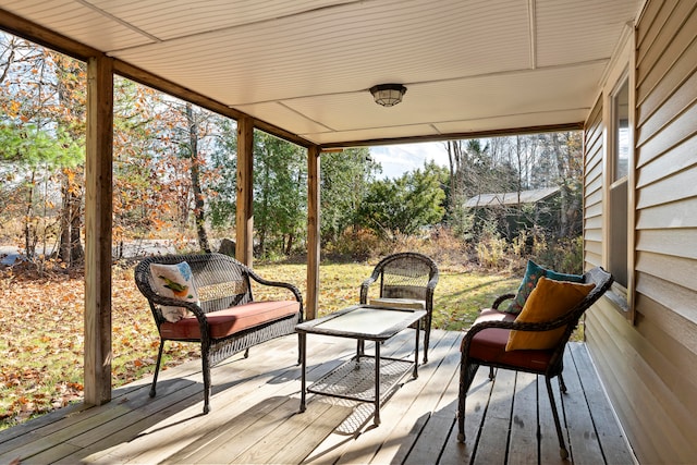 view of sunroom