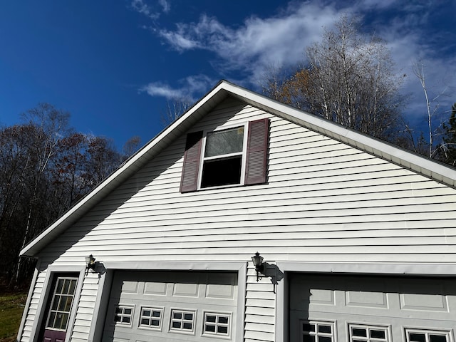 view of home's exterior featuring a garage