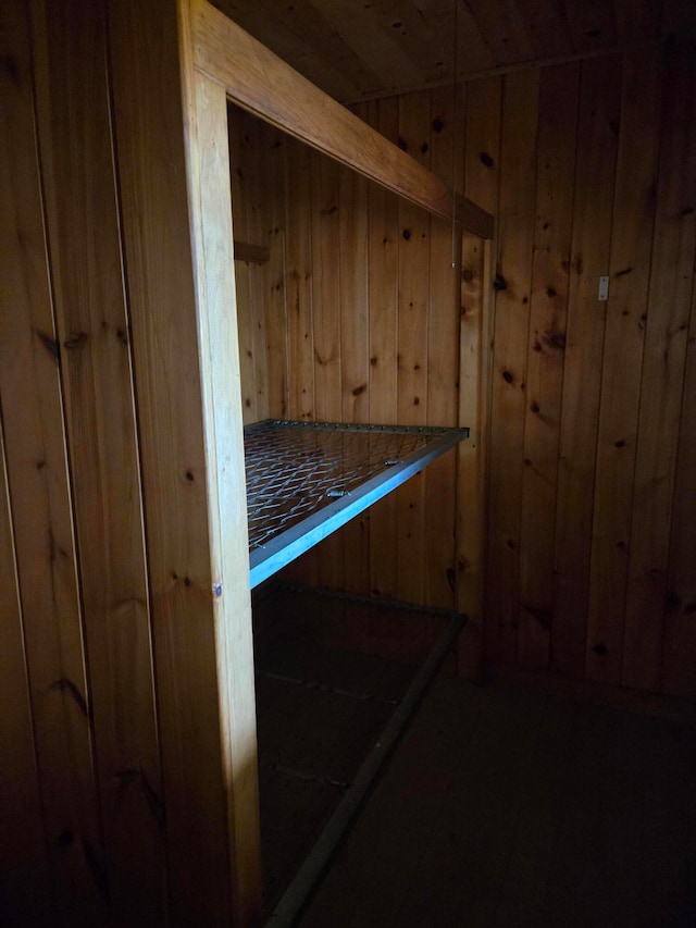 bar featuring wooden walls