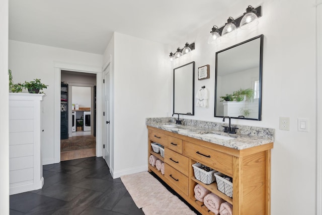 bathroom with vanity