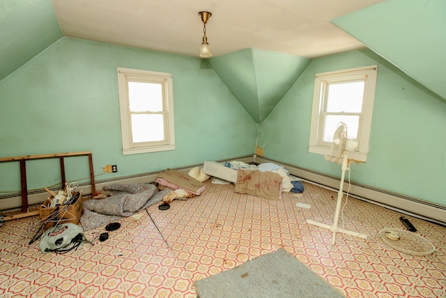 bonus room with vaulted ceiling