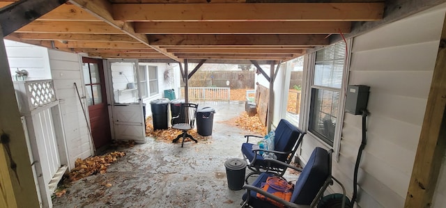 view of patio / terrace featuring a carport