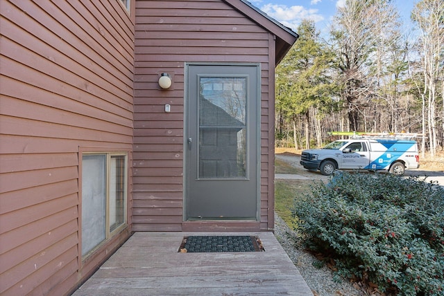 view of doorway to property