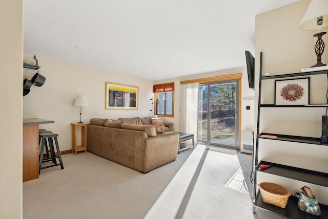 view of carpeted living room