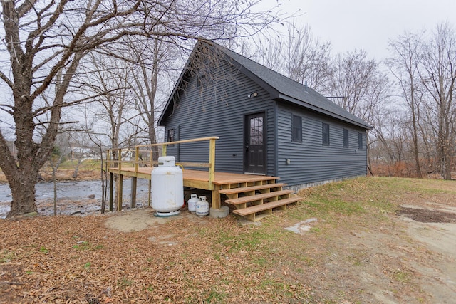 exterior space featuring a deck