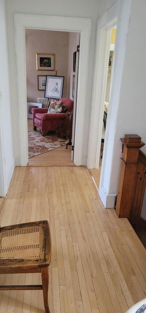 hallway featuring light hardwood / wood-style floors