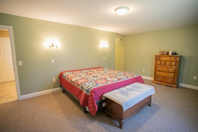 bedroom featuring carpet