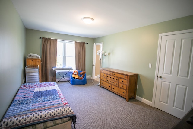 bedroom featuring carpet flooring