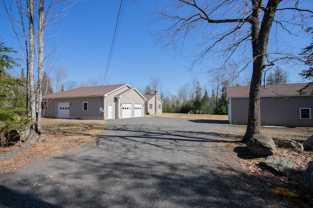 exterior space featuring a garage