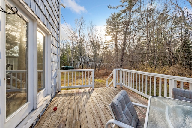 view of wooden deck