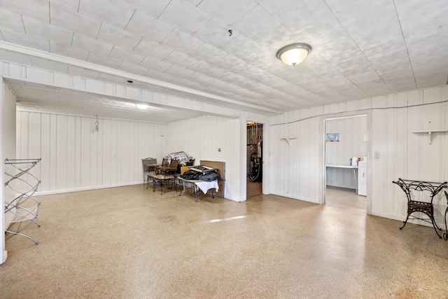 basement with washer / clothes dryer