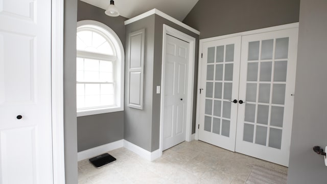 entryway with french doors