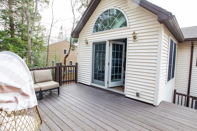 view of wooden deck