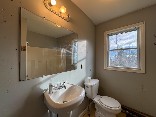 bathroom with toilet and sink