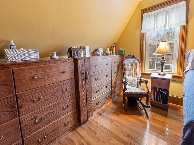 544 Main Rd N, Hampden, ME 04444 - sitting room featuring light wood-style flooring and lofted ceiling