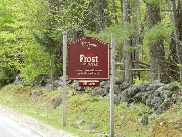 0 Parsons Rd, Norway, ME 04268 - community sign with a forest view