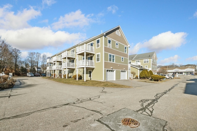 view of property featuring a garage