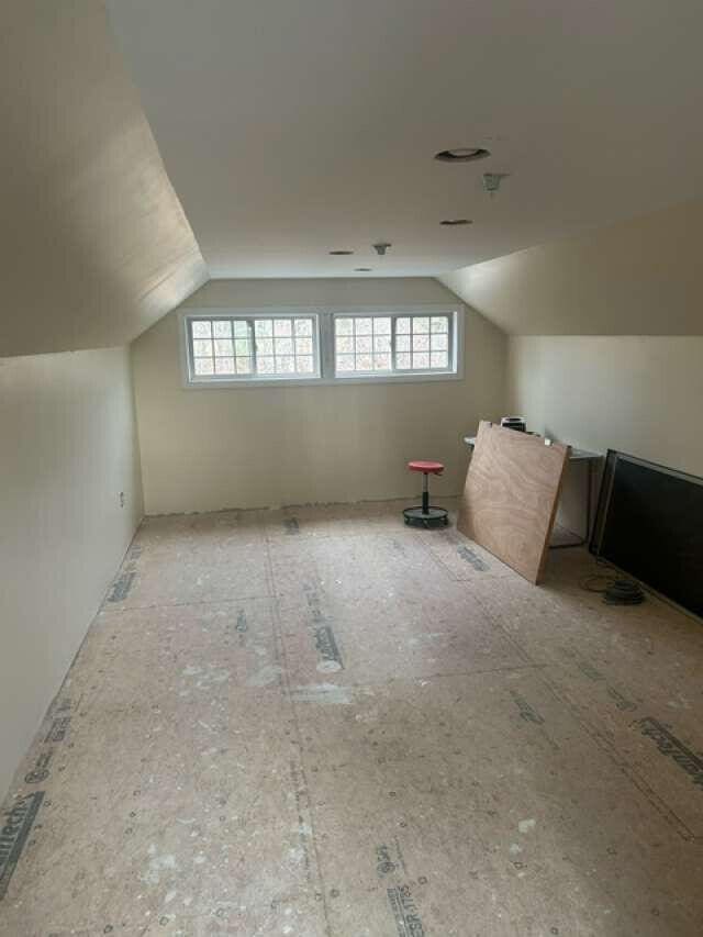 bonus room with lofted ceiling