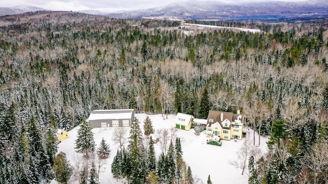 aerial view featuring a mountain view