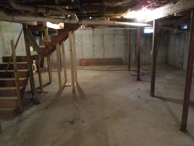 view of basement