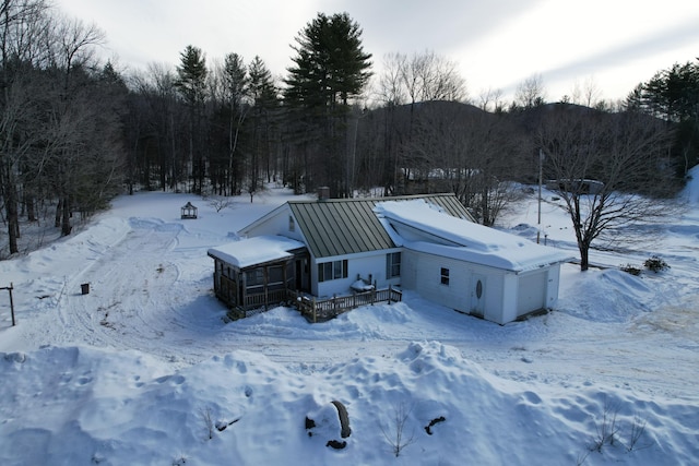 view of snowy aerial view