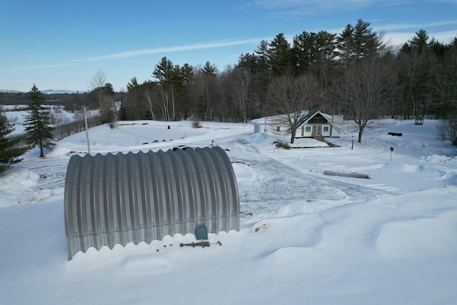 view of snowy yard