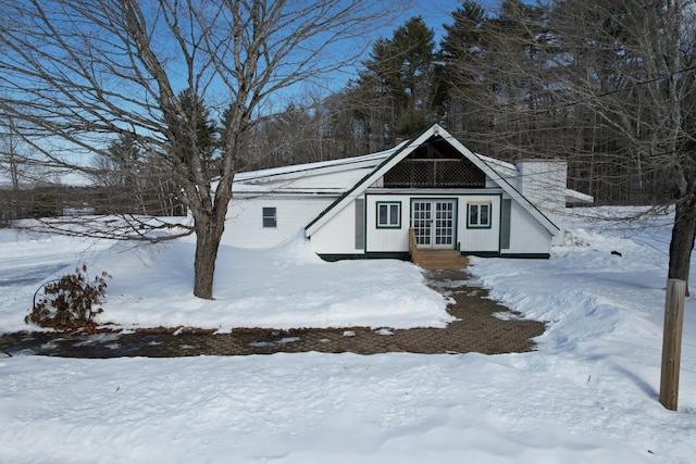 view of front of property with french doors and entry steps