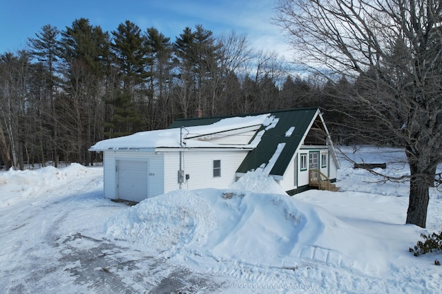 view of snowy exterior