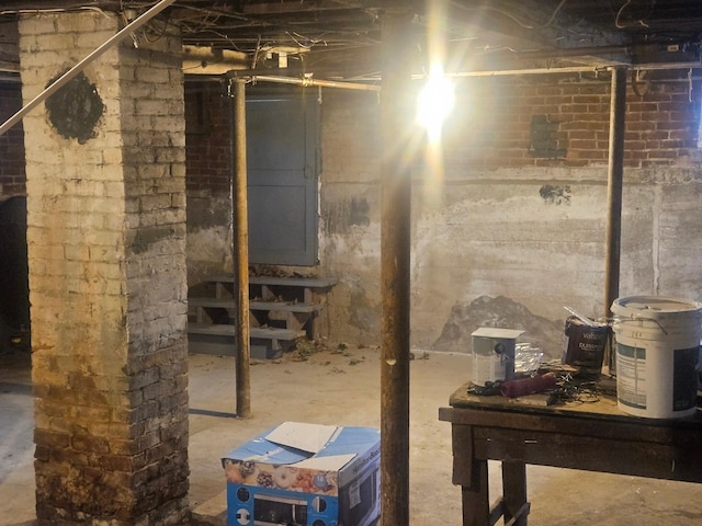 view of basement