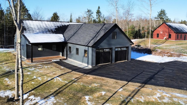 exterior space featuring a garage