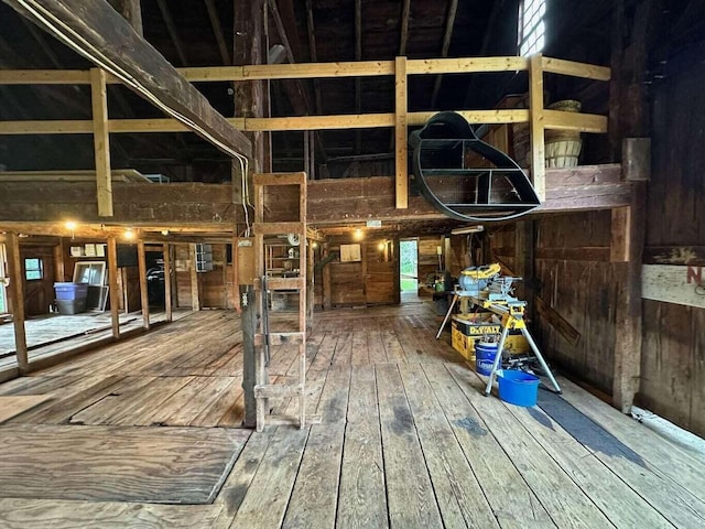 misc room with hardwood / wood-style floors