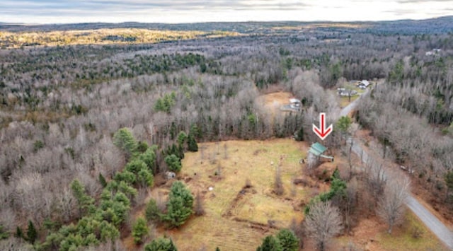 20 Monument Rd, Abbot, ME 04406 - aerial view featuring a wooded view