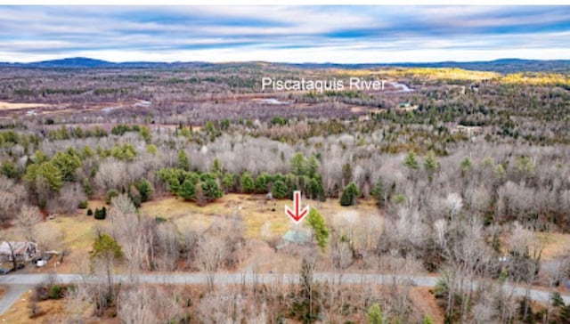 20 Monument Rd, Abbot, ME 04406 - drone / aerial view featuring a mountain view