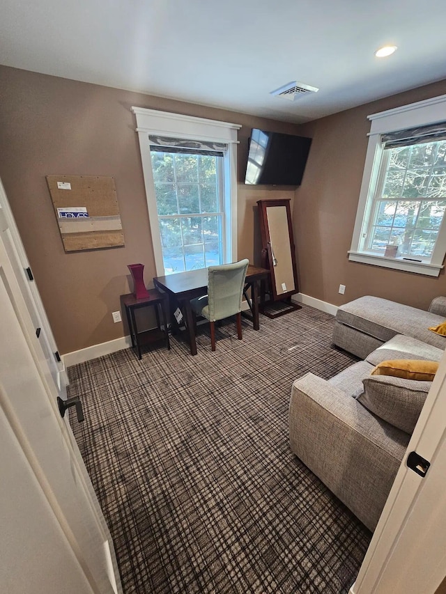 view of carpeted living room