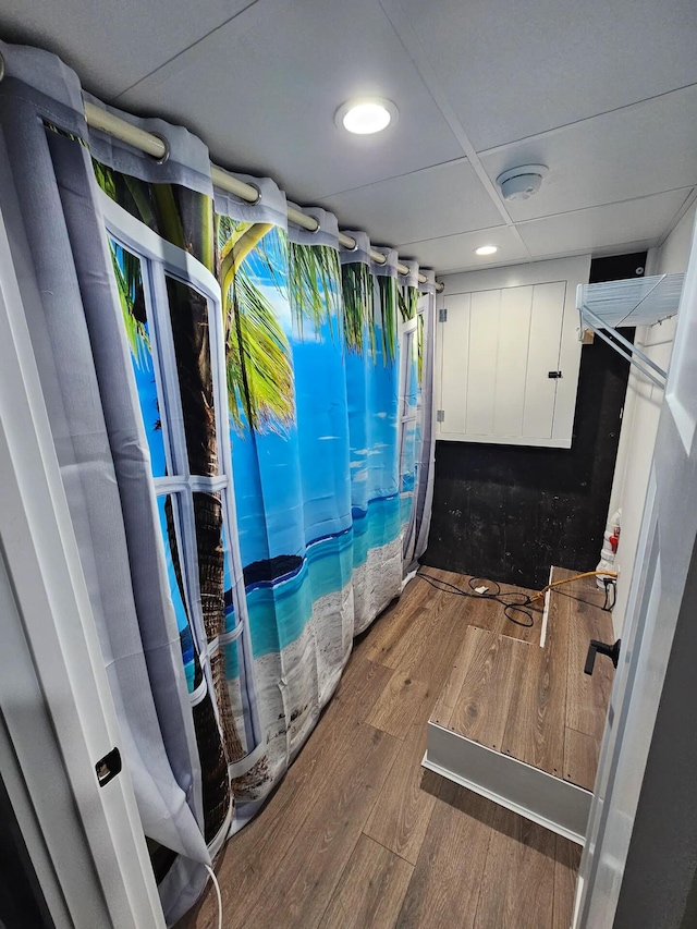 bathroom featuring hardwood / wood-style floors