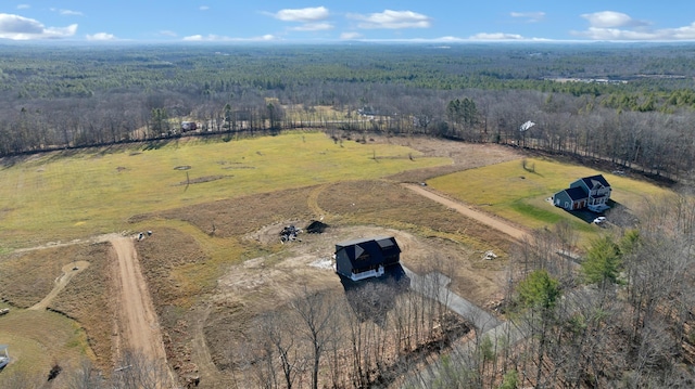 aerial view with a rural view