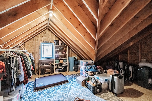 view of attic