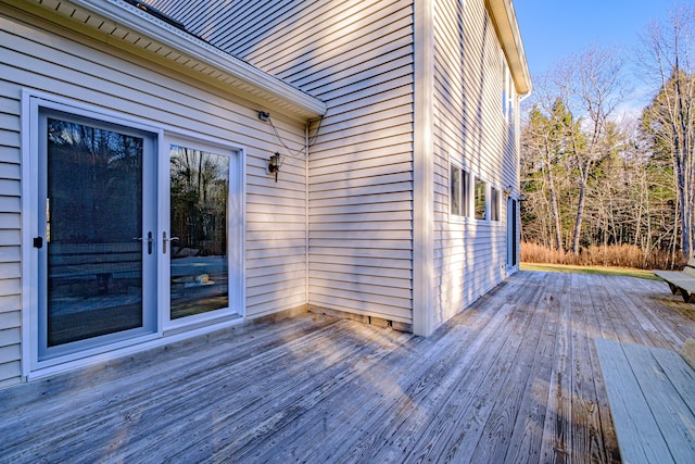 view of wooden deck