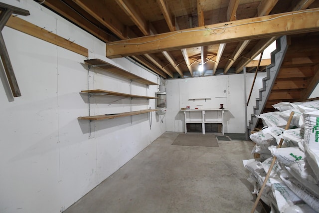 view of basement