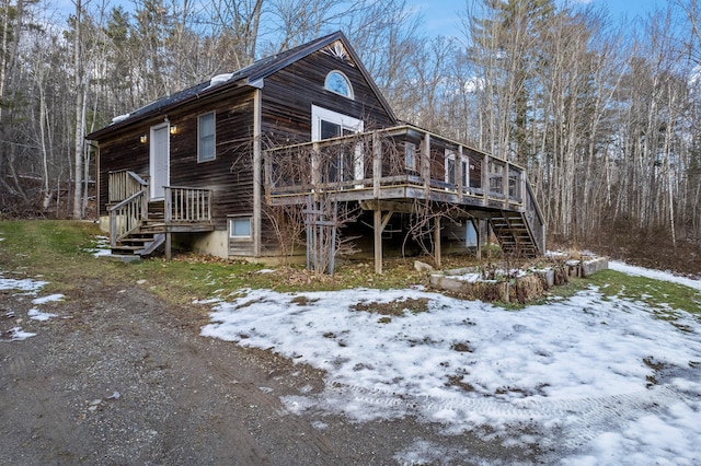 exterior space featuring a deck