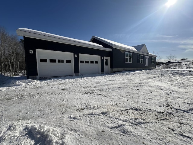 view of front facade featuring an attached garage