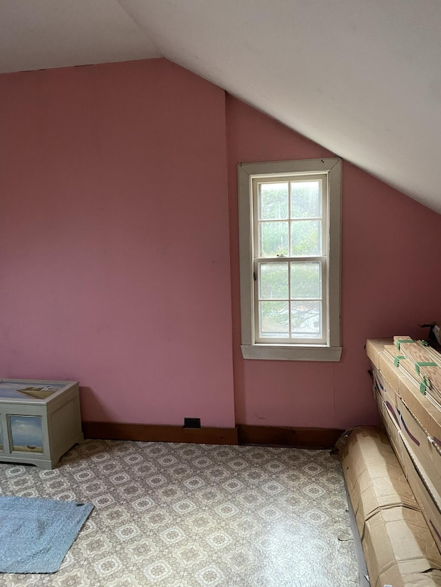 bonus room with lofted ceiling