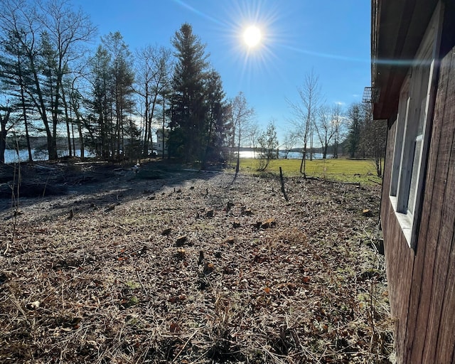 view of yard featuring a water view