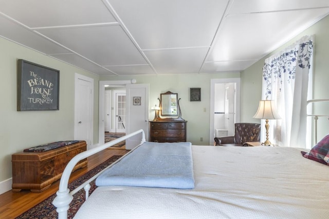 bedroom featuring hardwood / wood-style floors