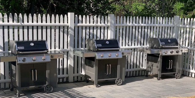 view of patio featuring grilling area