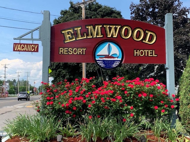 view of community sign