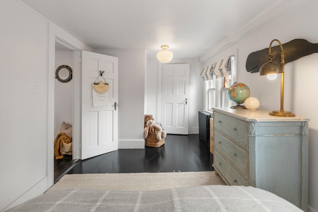 interior space featuring dark hardwood / wood-style flooring