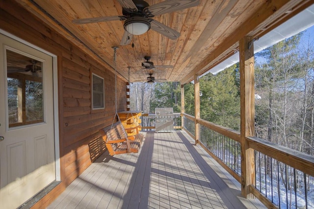 view of wooden deck